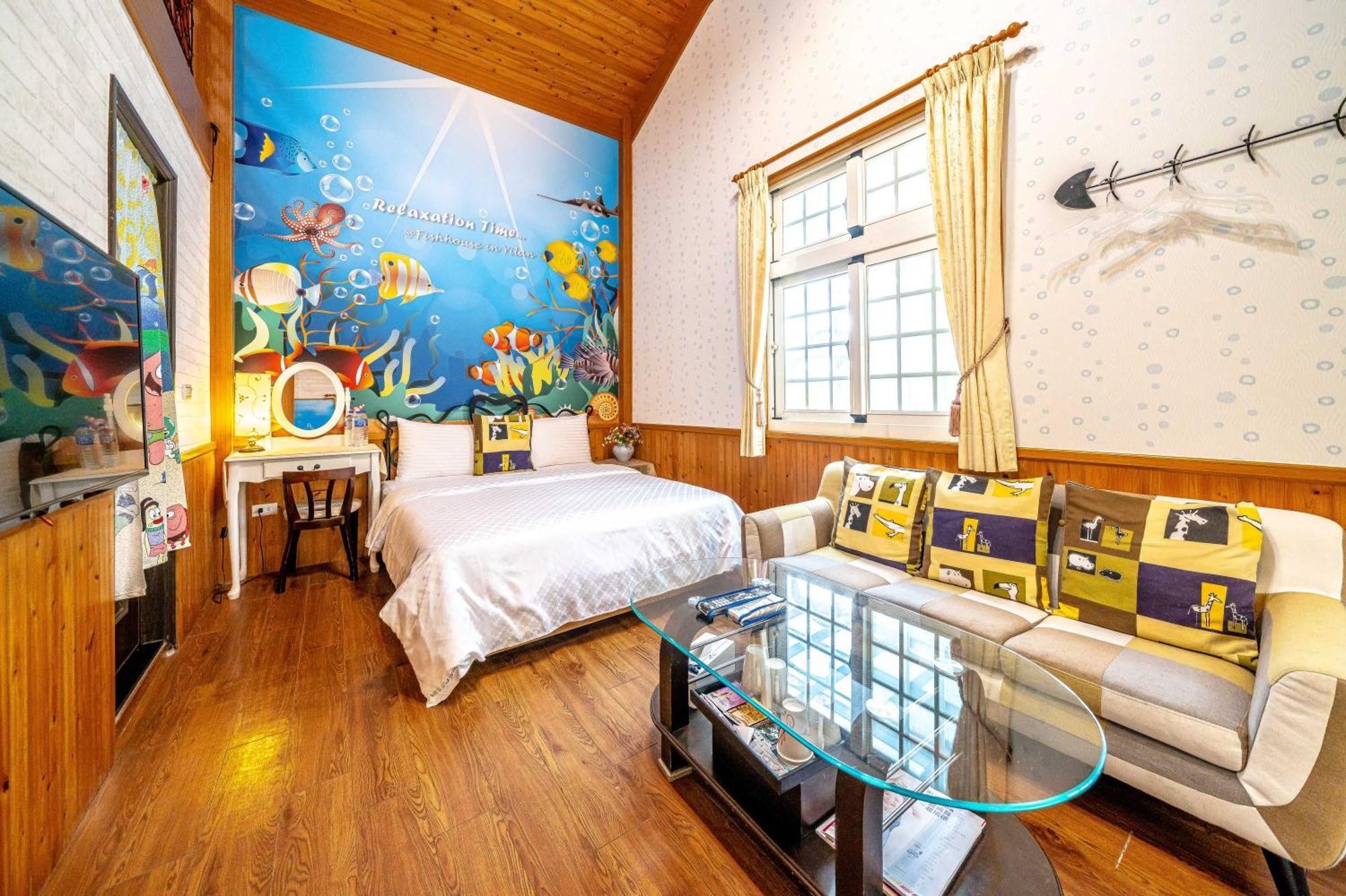 Fish House 宜蘭獨棟別墅 戲水池 生態diy 安農溪自行車 Apartman Tungsan Kültér fotó